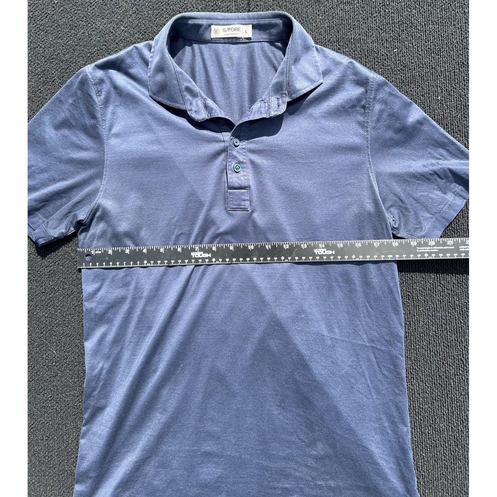 G/Fore Polo Shirt Mens Large Navy Blue Performance Golf Athletic Made Korea Logo - Picture 13 of 14